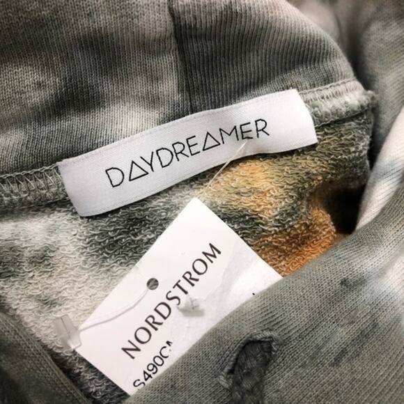 Daydreamer Green Tie Dye Oversized French Terry Cotton Hoodie Size Mediu… - Picture 6 of 7